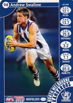 2013 Team Zone AFL Team #98 Andrew Swallow Front